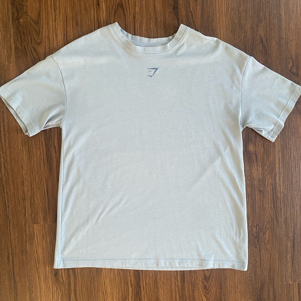 Gymshark women’s power oversized t-shirt - denim blue size medium